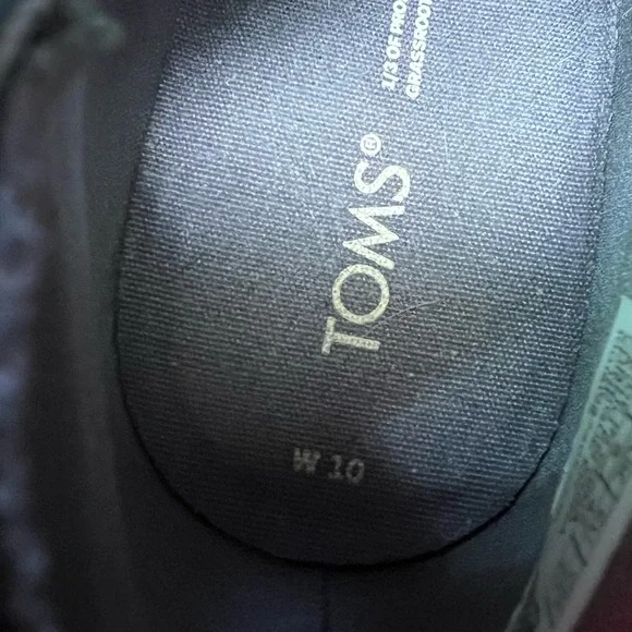 Toms Kallie Suede Wedge Black Ankle Bootie, Wedge Ankle Boots Size 10 - Picture 7 of 8